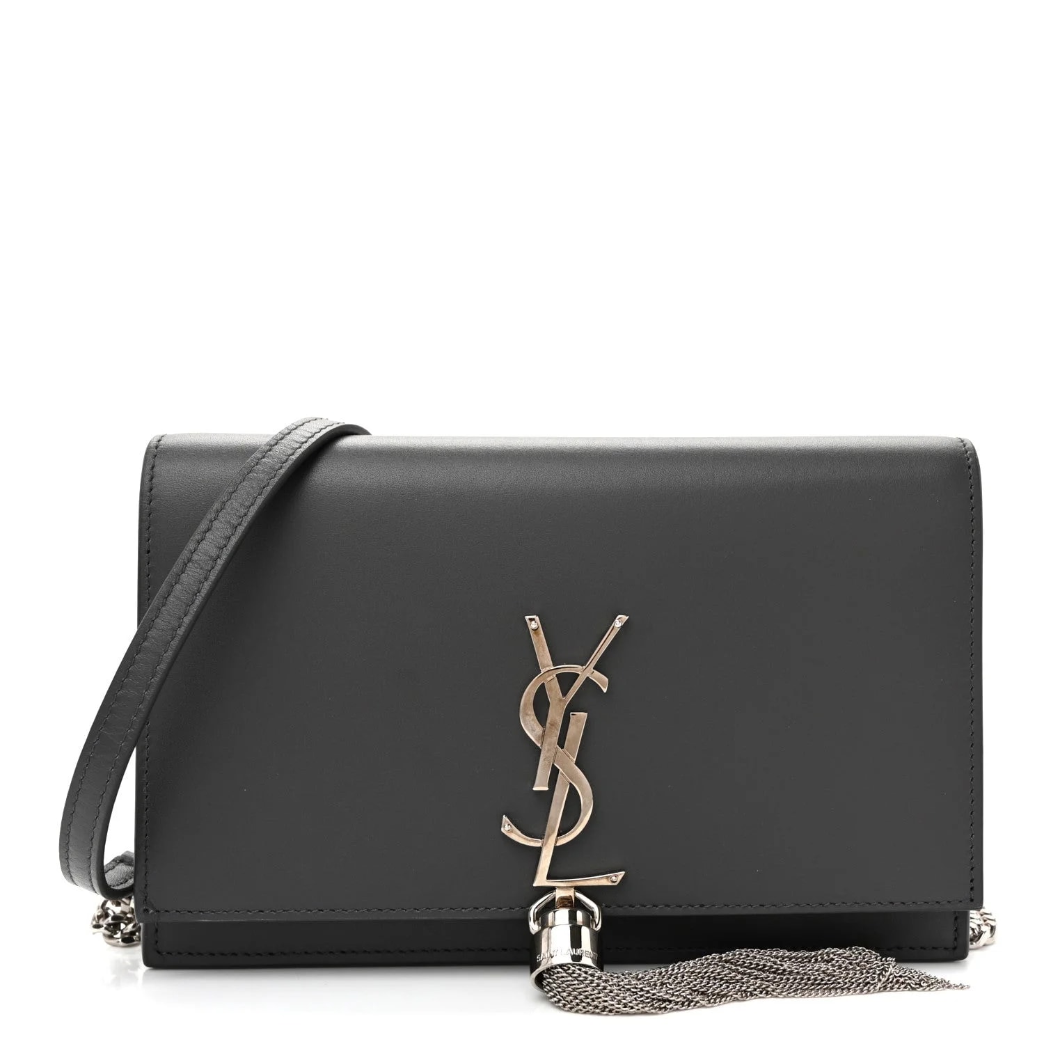 Saint Laurent — Smooth Classic Kate Tassel Chain Wallet Asphalt — Handbag — resale