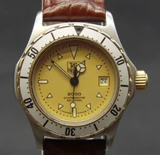 Tag Heuer — TAG Heuer 2000 Professional 974.008 Stainless Steel Leather Strap — Watch — resale