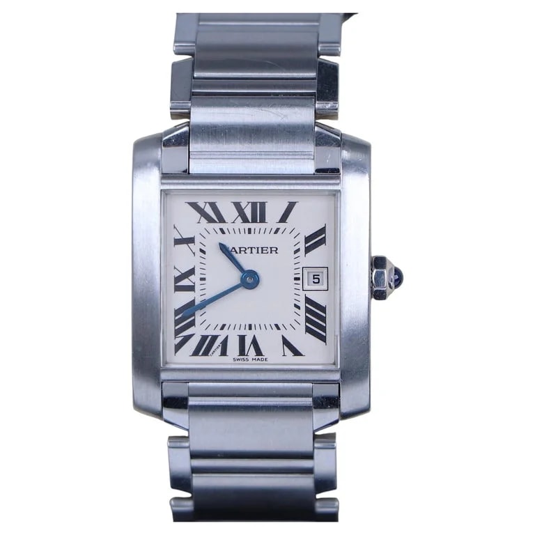 Cartier — 25072 Cartier Tank Francaise Stainless Steel 25mm Midsize 2465 — Watch — resale