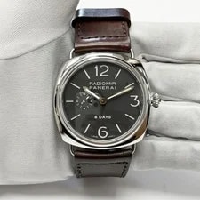 Panerai — Panerai Radiomir 8 Days PAM00190 45MM Black Dial Steel Box Paper — Watch — resale