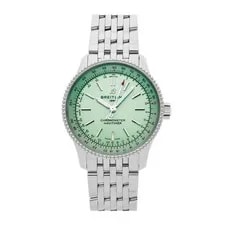 Breitling — Breitling Navitimer Steel Auto 35mm Green Bracelet A17395361L1A1 — Watch — resale
