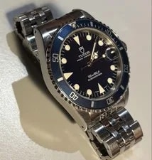 Tudor — Tudor Submariner Mid 75090 Blue Dial 36mm Case 17.5cm 6.88in Bracelet Jubilee — Watch — resale