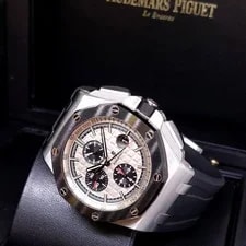 Audemars Piguet 44 Silver "Panda" Dial Royal Oak Offshore Novelty REF: 26400SO
