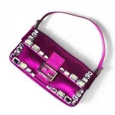 Fendi — Fendi Baguette Embellished Large Crystals — Handbag — resale
