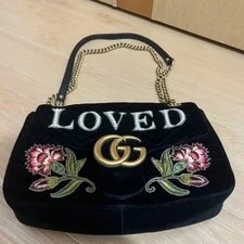 Gucci — Gucci GG Marmont Loved Floral Embroidered Chain — Handbag — resale