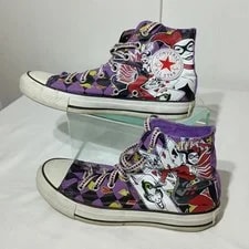 Converse — Harley Quinn Joker Converse All Star High Tops DC Comics 134535C M5/W7 — Sneaker — resale