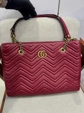Gucci — Gucci GG Marmont Chain Medium Matelassé Auth 443505 — Handbag — resale