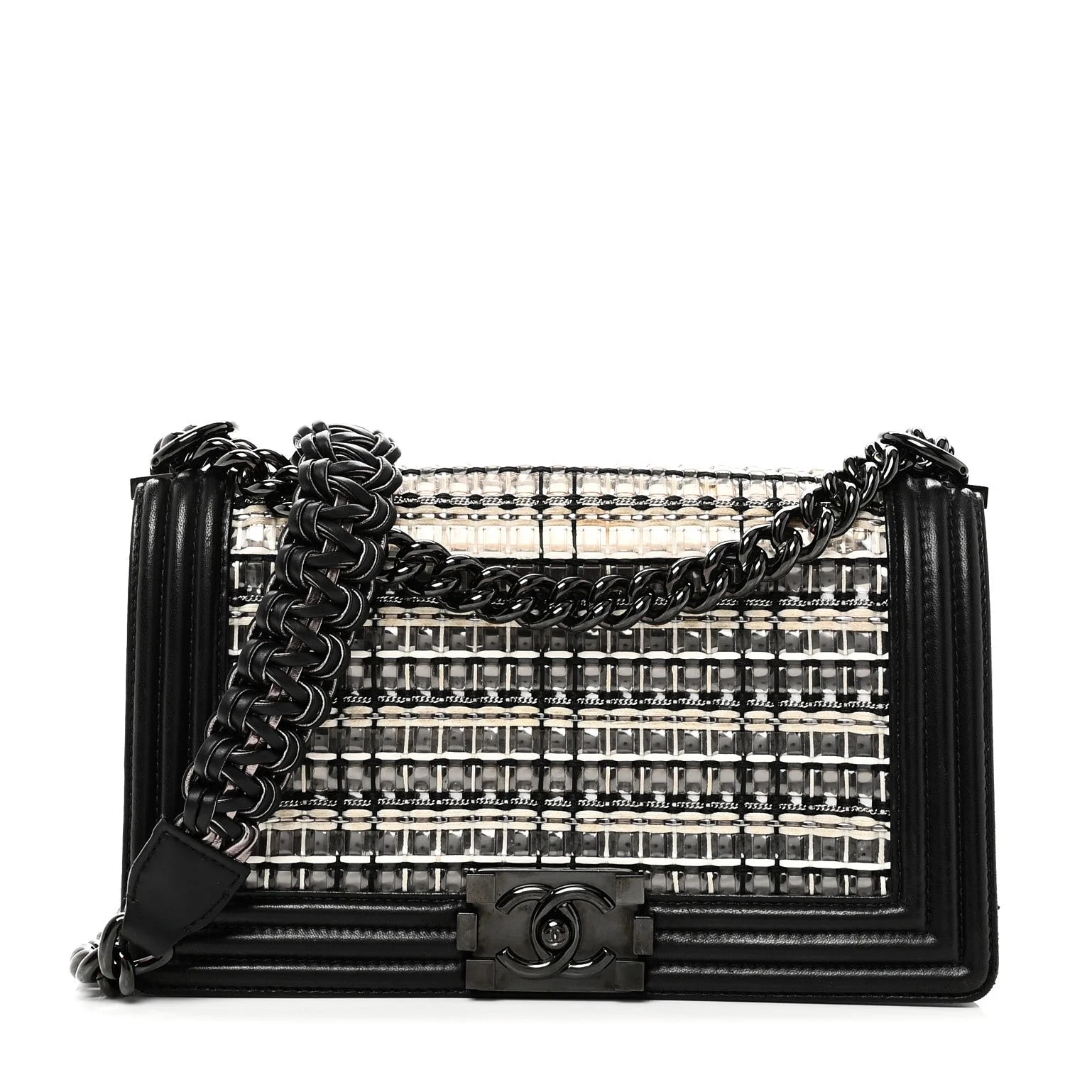 Chanel — Thread Woven Medium Boy Flap — Handbag — resale