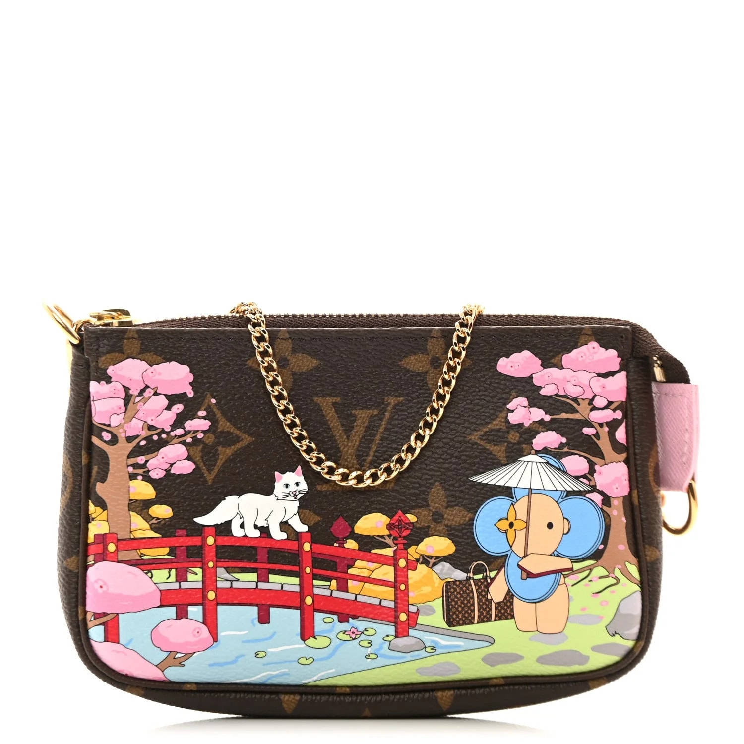 Louis Vuitton — 2021 Christmas Animation Japanese Garden Pochette Wisteria — Handbag — resale