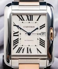 Cartier — Cartier Tank Anglaise XL Model Rose Gold Silver Dial eBay Live W5310006 — Watch — resale