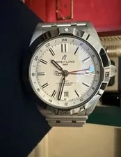 Breitling — Breitling Chronomat Automatic GMT 40 White Dial Stainless Steel — Watch — resale
