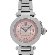 Cartier — Cartier Miss Pasha 27mm W3140008 Pink Quartz Box Papers — Watch — resale