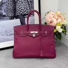 Hermès — Hermes Candy Birkin 35 Tosca X Tyrian SV Hardware 866725 — Handbag — resale