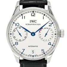 IWC — IWC IW500107 Portugieser Automatic Power Reserve Auto Silver Dial SS — Watch — resale