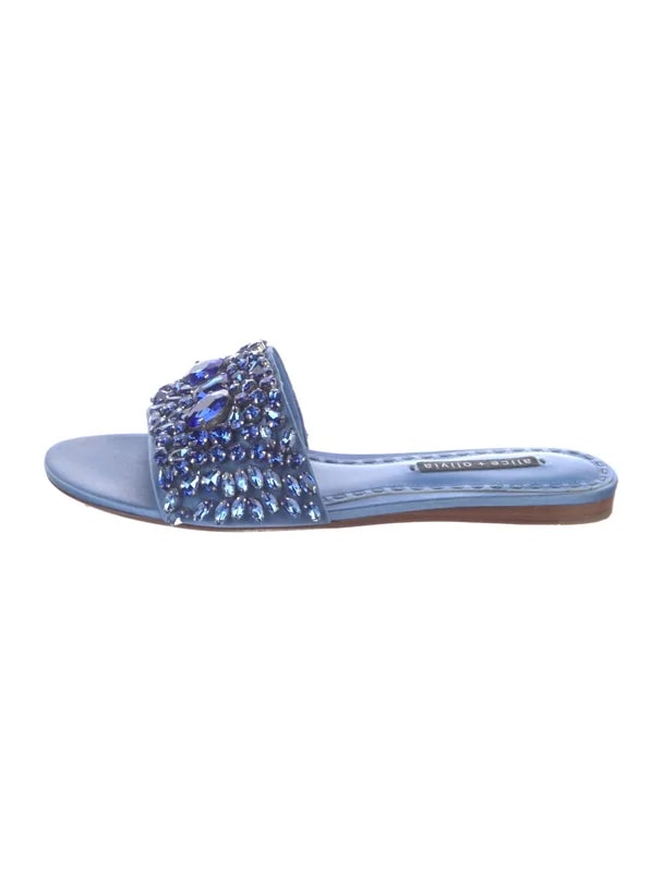Alice + Olivia — Embellishments Slides — Designer Shoe — resale
