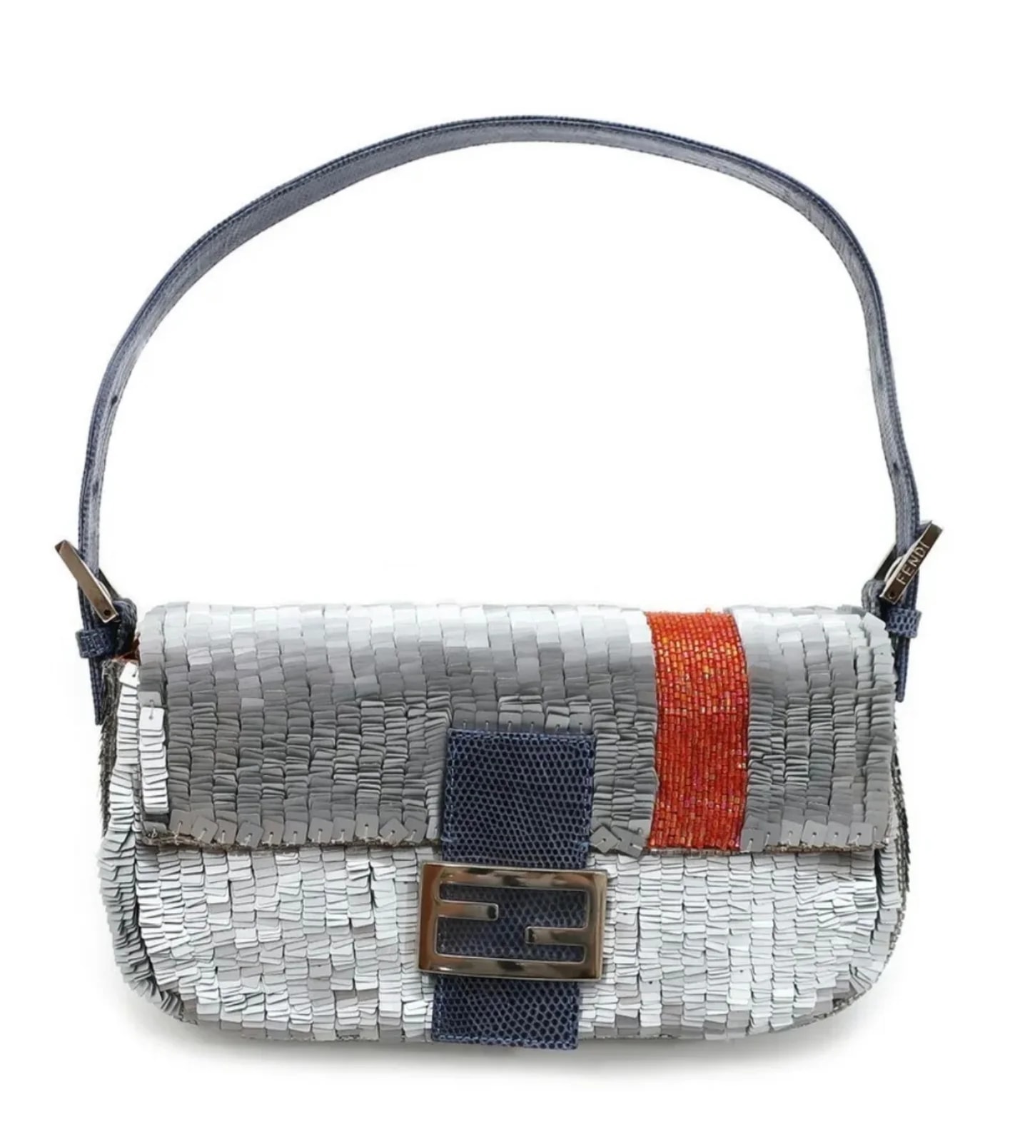 Fendi — Pleated Sequin Collectors Baguette — Handbag — resale