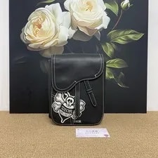 Dior — Dior Stussy Saddle Pebbled Crossbody — Handbag — resale