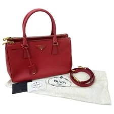 Prada — Prada 2WAY Galleria Small Fuoco — Handbag — resale