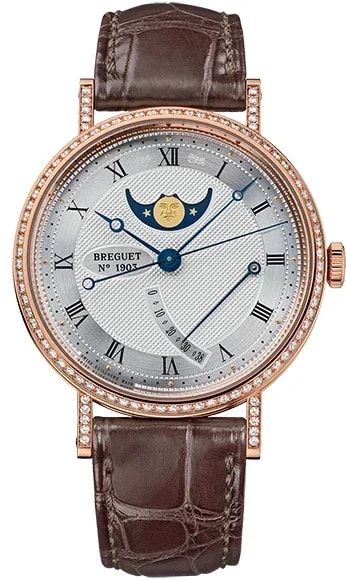 Worldofluxuryus — Breguet Classique Moon Phase 18k Rose Gold & Diamonds — Watch — resale