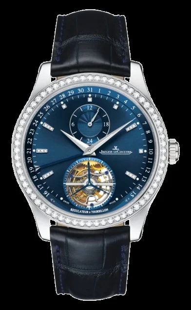 Worldofluxuryus — Jaeger-LeCoultre Master Control Tourbillon Dualtime 18K White Gold ’s — Watch — resale