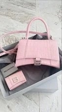 Balenciaga — Balenciaga Hourglass Crocohandbag and Wallet 2 Piece Set Bags, Popular B — Handbag — resale