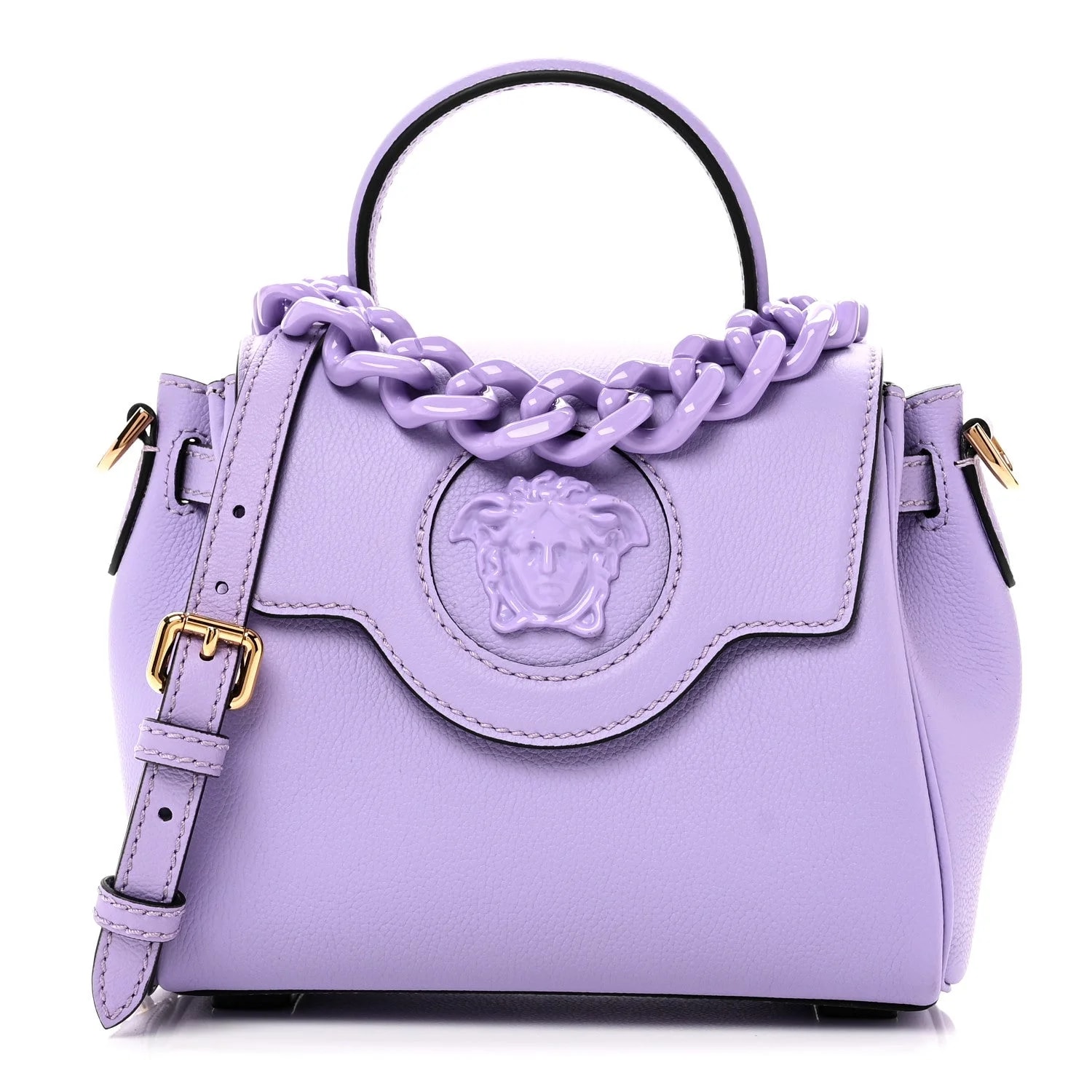 Versace — Grained Small la Medusa Top Handle — Handbag — resale