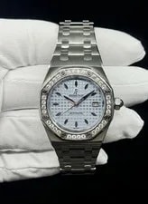 Audemars Piguet — Audemars Piguet 🧊 77321ST Ice Blue Dial🧊 33mm Royal Oak Automatic NEW Bracelet — Watch — resale