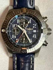 Breitling — Breitling Avenger GMT Chronograph Blue Dial Blue Crocodile Leather — Watch — resale