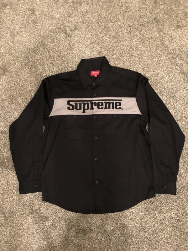 Supreme — Supreme Racing Logo Button Up Shirt (M) — streetwear — resale