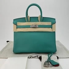 Hermès — Hermes Birkin 25 R Novillo Verone/ Azalee Pallaium Preowned Y Stamp — Handbag — resale