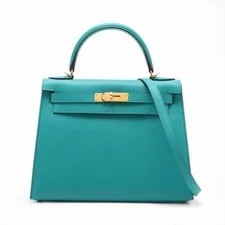 Hermès — Hermès Kelly 28 Serie Paon Metal Fittings □P:2012 — Handbag — resale