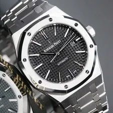 Audemars Piguet — Audemars Piguet Royal Oak 41mm 15400ST Black Dial Steel Bracelet Automatic Date — Watch — resale