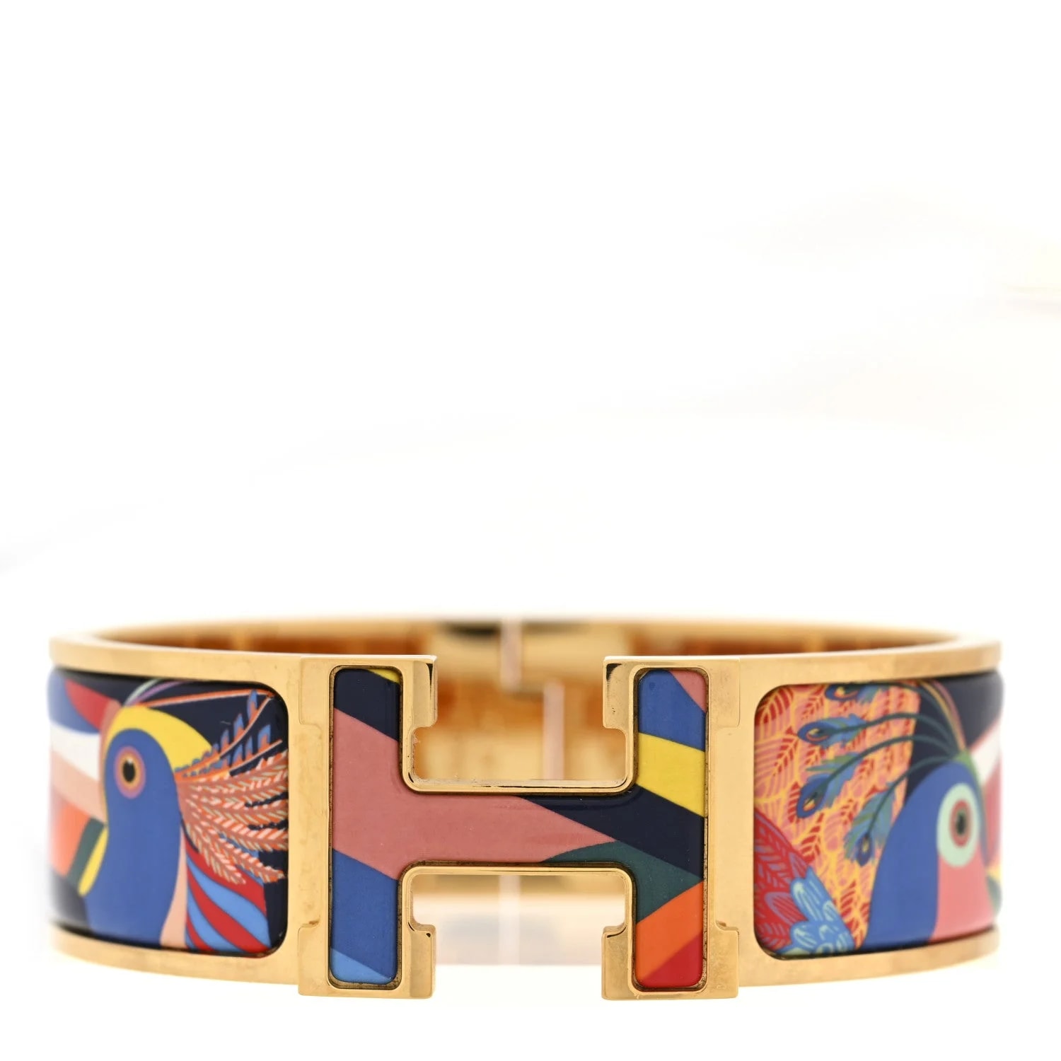 Hermès — Enamel Printed Space Derby Wide Clic Clac H — Designer Shoe — resale