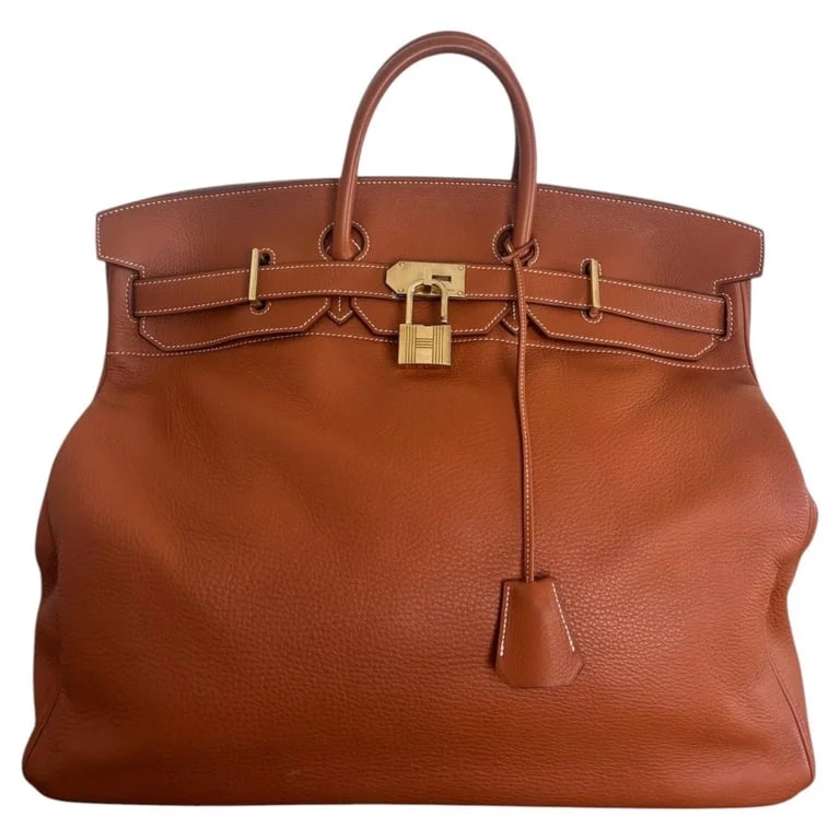 Hermès — Sac Hermès HAC 50 Taurillon Brique Finitions — Designer Shoe — resale