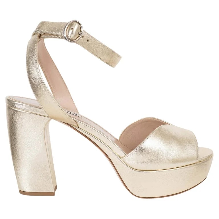 Miu Miu — MIU Ankle Strap Platform 39 — Designer Shoe — resale