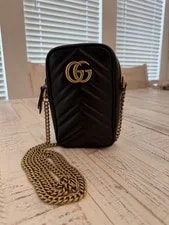 Gucci — Gucci Marmont Vertical Mini Phone Crossbody — Handbag — resale