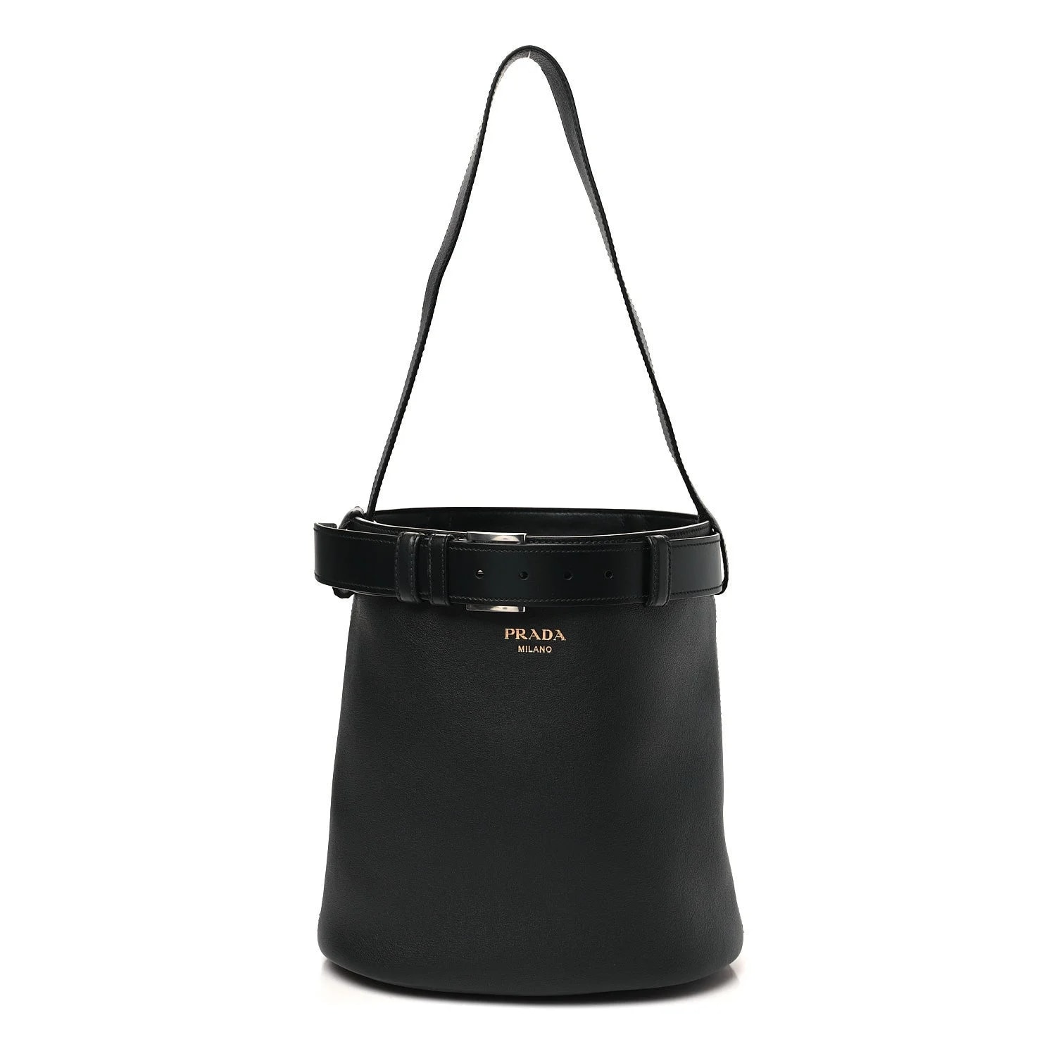 Prada — Soft Grained Vitello Daino Secchiello Bucket — Handbag — resale