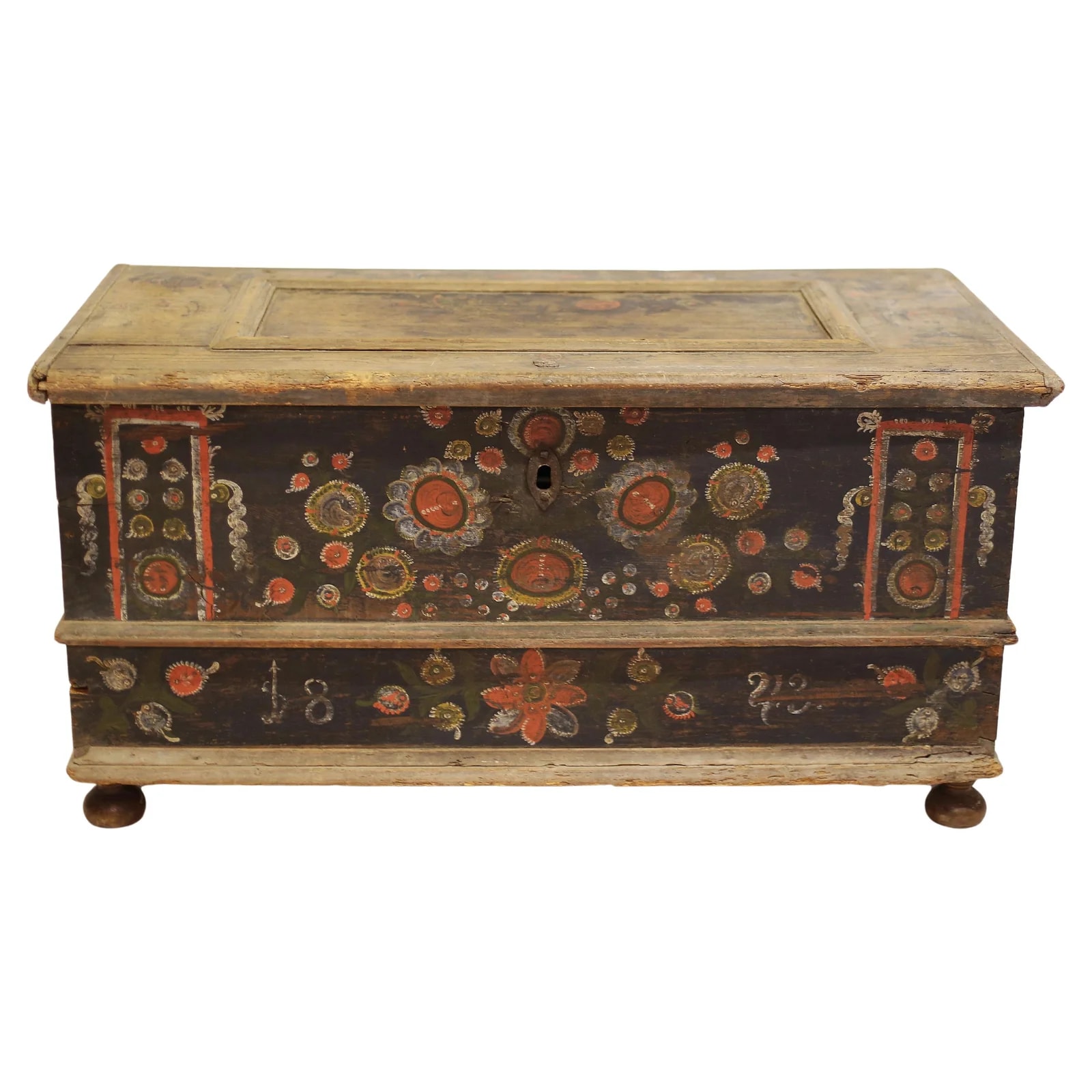 Antique Wilhelminian Desk in Walnut, Brass and Leather, Late 19th Century — Furniture — resale
