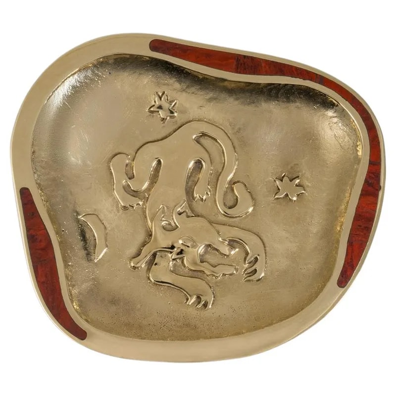 Leo Trinket Tray in Brass with Semi-Precious Viya by Vikram Goyal — decorative_object — resale
