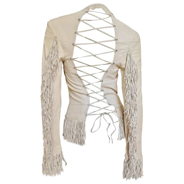 Gianni Versace — Gianni Versace Lace-up Jacket S/S 2002 — Clothing — resale