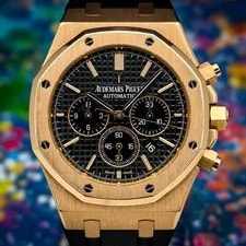 Audemars Piguet — Audemars Piguet Royal Oak Chronograph 26320OR.OO.D002CR.01 – 18K Rose Gold B&P — Watch — resale