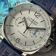 Panerai — Panerai Luminor PAM01218 Chronograph Automatic 44mm PAM 1218 White Dial B & P — Watch — resale