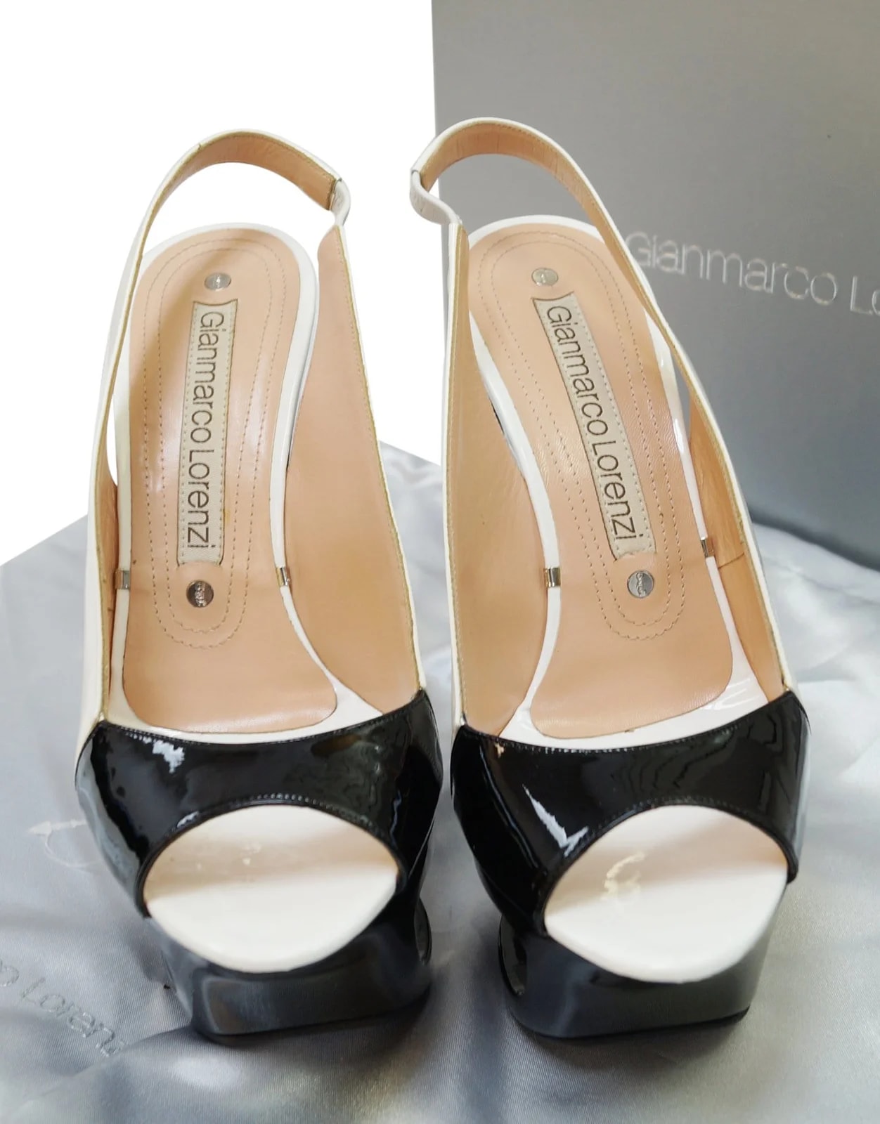 Gianmarco Lorenzi — Gianmarco Lorenzi Open Toe / Sling Cutout Platform — Designer Shoe — resale