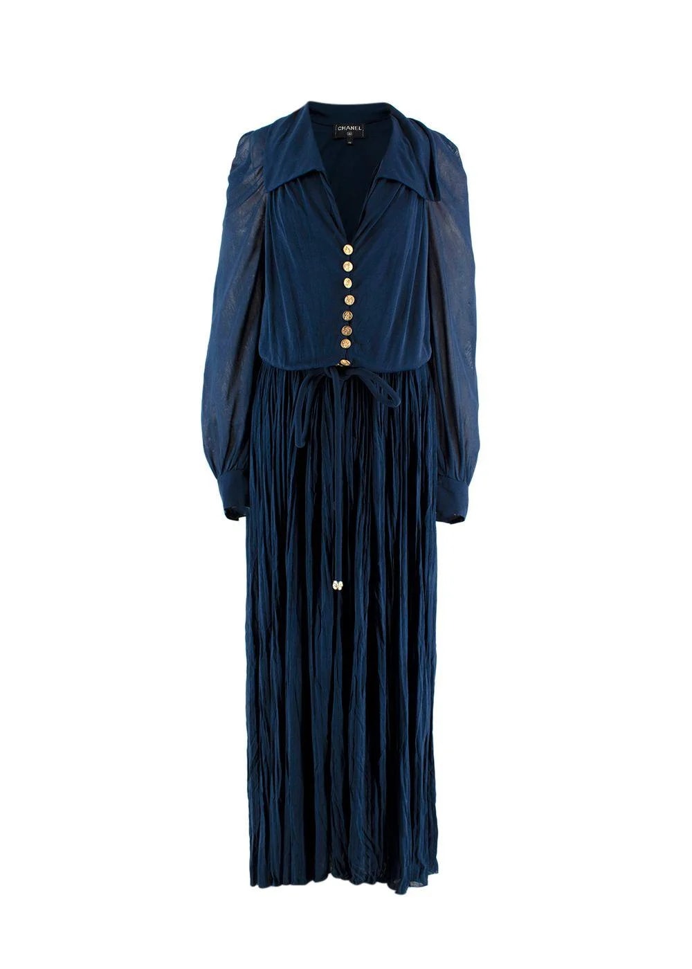 Chanel — Chanel Plisse Belted Dress — Clothing — resale
