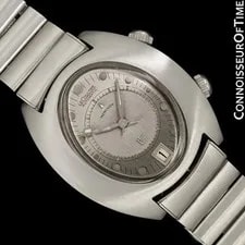 Jaeger-LeCoultre — 1970's Jaeger-LeCoultre "Egg" Memovox Alarm Reveil SS Steel — Watch — resale