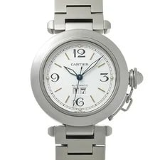 Cartier — Cartier Pasha C Big Date W31044M7 White 733288 — Watch — resale
