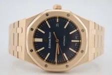 Audemars Piguet — Audemars Piguet Royal Oak 41mm Boutique Blue Dial 18k RG 15400OR — Watch — resale