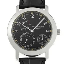 Patek Philippe — Patek Philippe Petite Complication 5055G-001 Black White Gold #W111 — Watch — resale