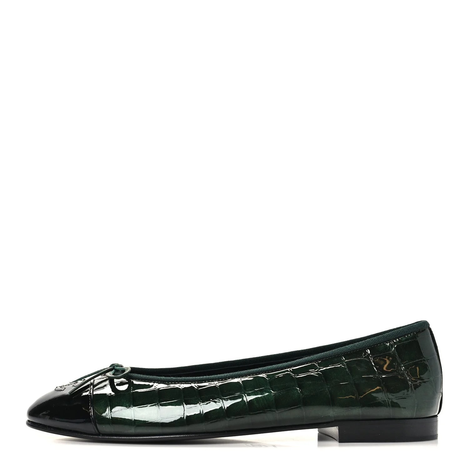 Chanel — Embossed Ballerina 41 Dark — Designer Shoe — resale