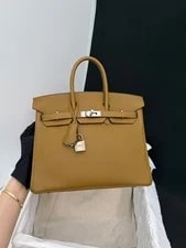Hermès — Auth Hermès Birkin 25 Ambre Top — Handbag — resale
